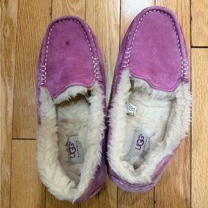 UGG Ansley Slippers Spring Lilac Leather Gen Sheepskin